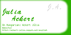 julia ackert business card